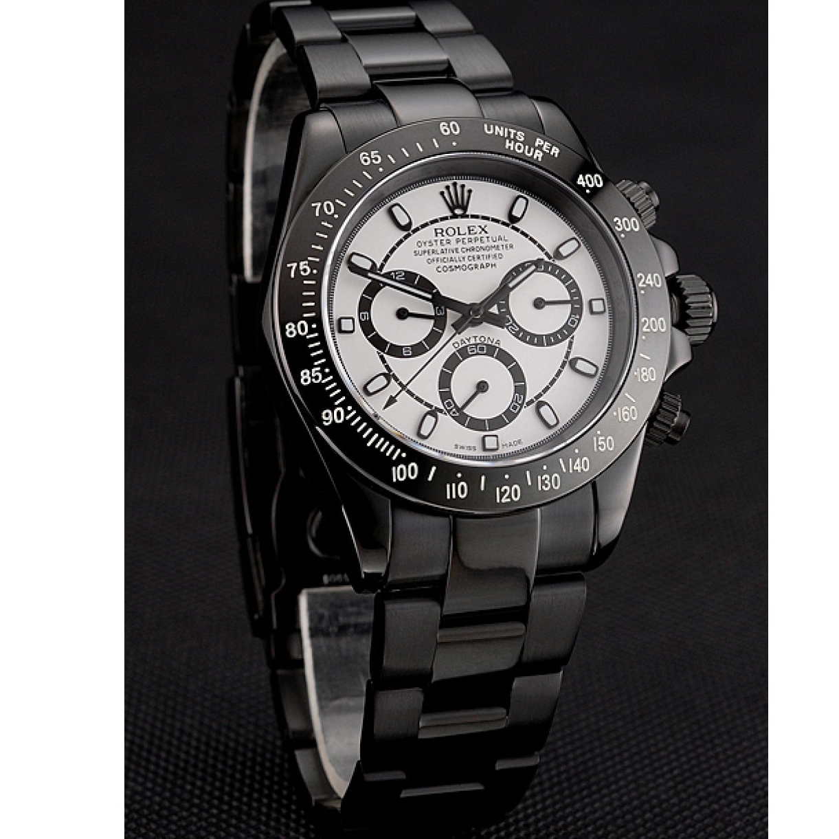 Good copy rolex watches Dial Black Staineless Daytona Steel Rolex Midnight White 1454021 Bracelet 0224