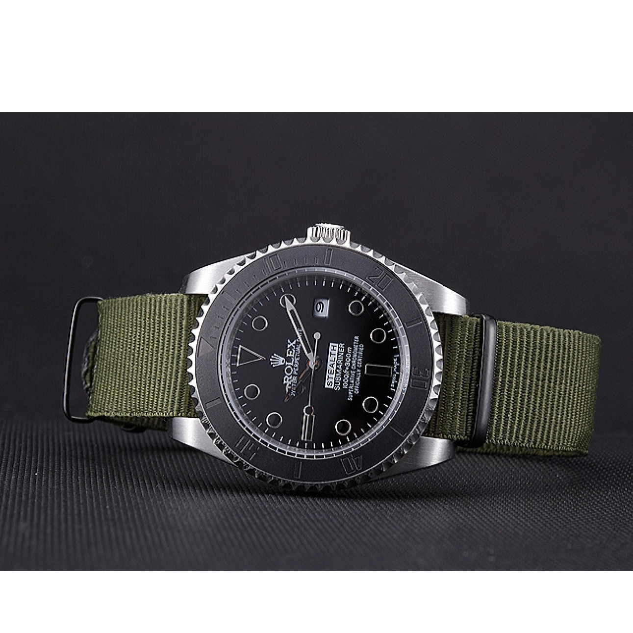 AAA replica watch Rolex Stealth 621990 Submariner Olive 0225