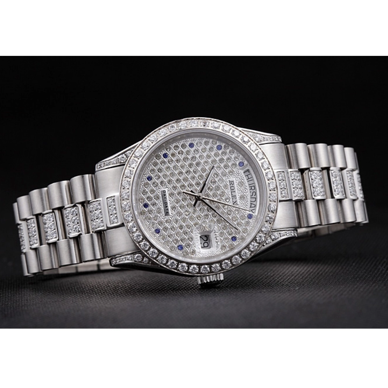 Rolex aaa copy Swiss 621612 Rolex Day-Date Diamonds-srl182 0220