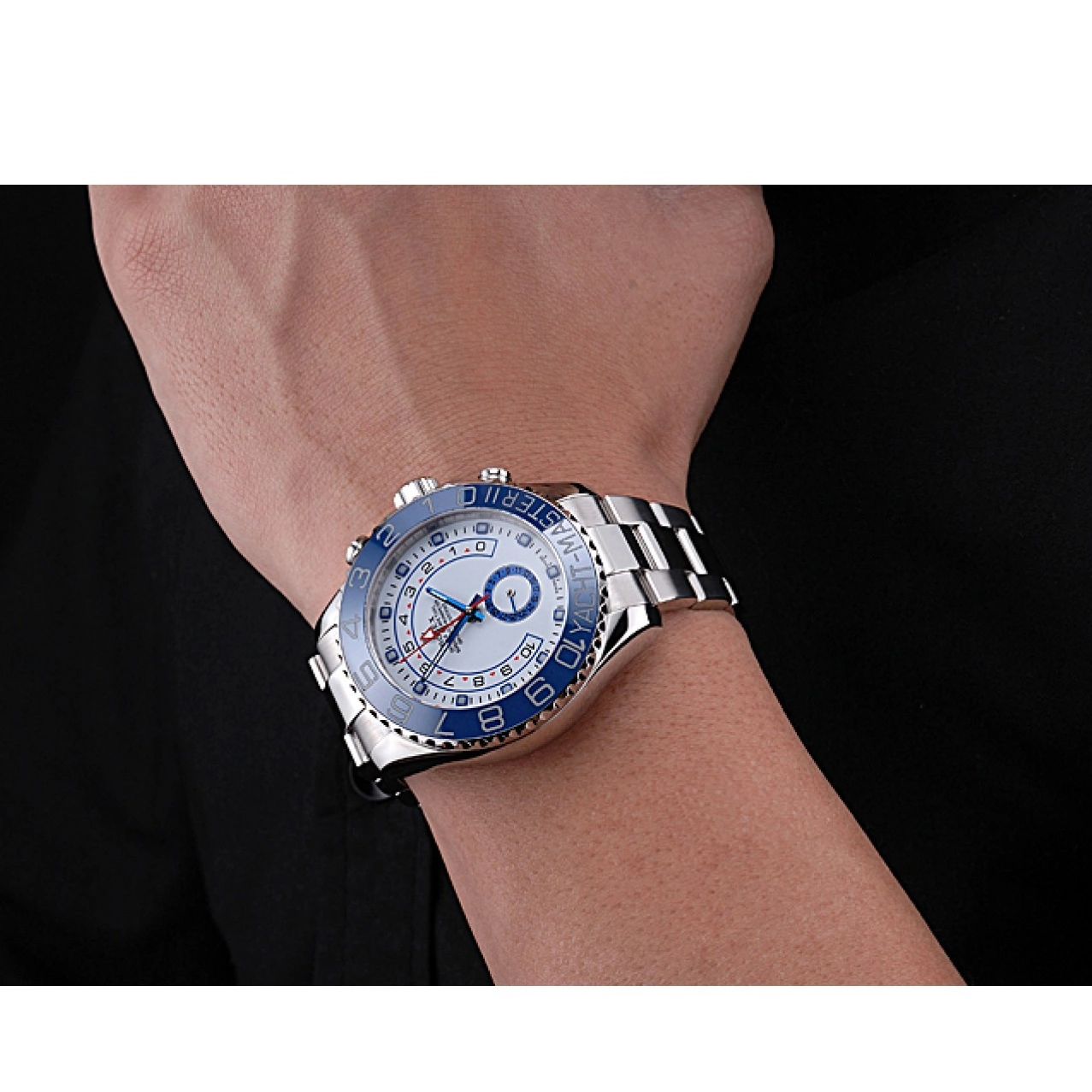 Good copy rolex watches Master Rolex Bezel Steel Stainless Dial Blue White Yacht 622269 II Bracelet 0212