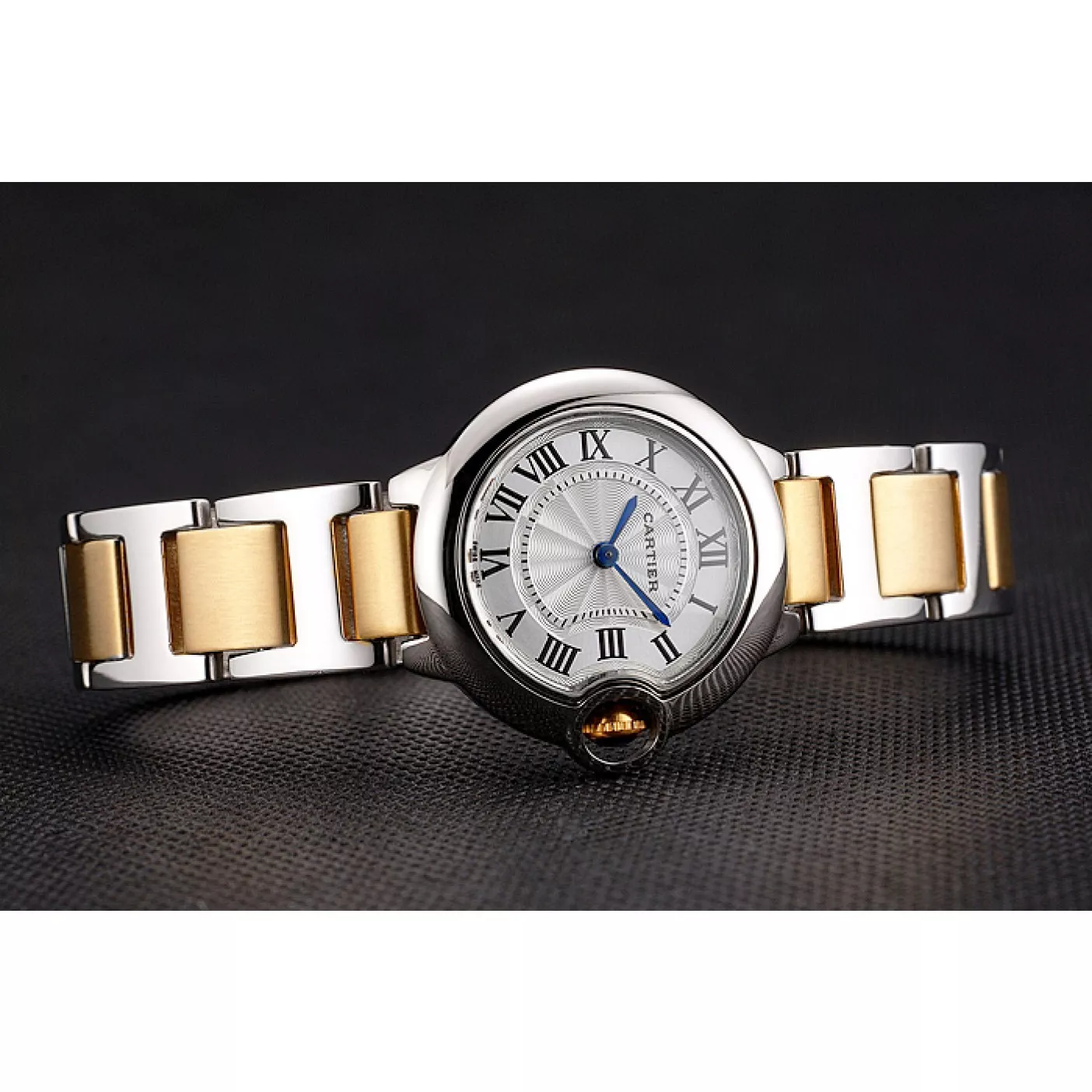 Rolex aaa copy Cartier Ballon Bleu 30mm White Dial Stainless Steel Case Two Tone Bracelet 0204