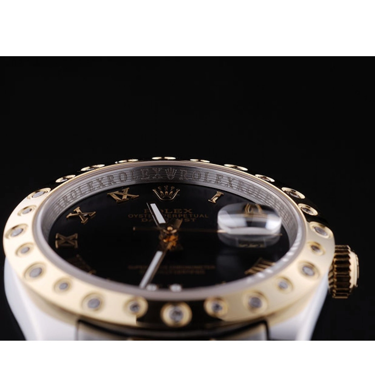 Rolex copies cheap Dial 7463 Diamond Bezel Rolex Black Datejust 0227