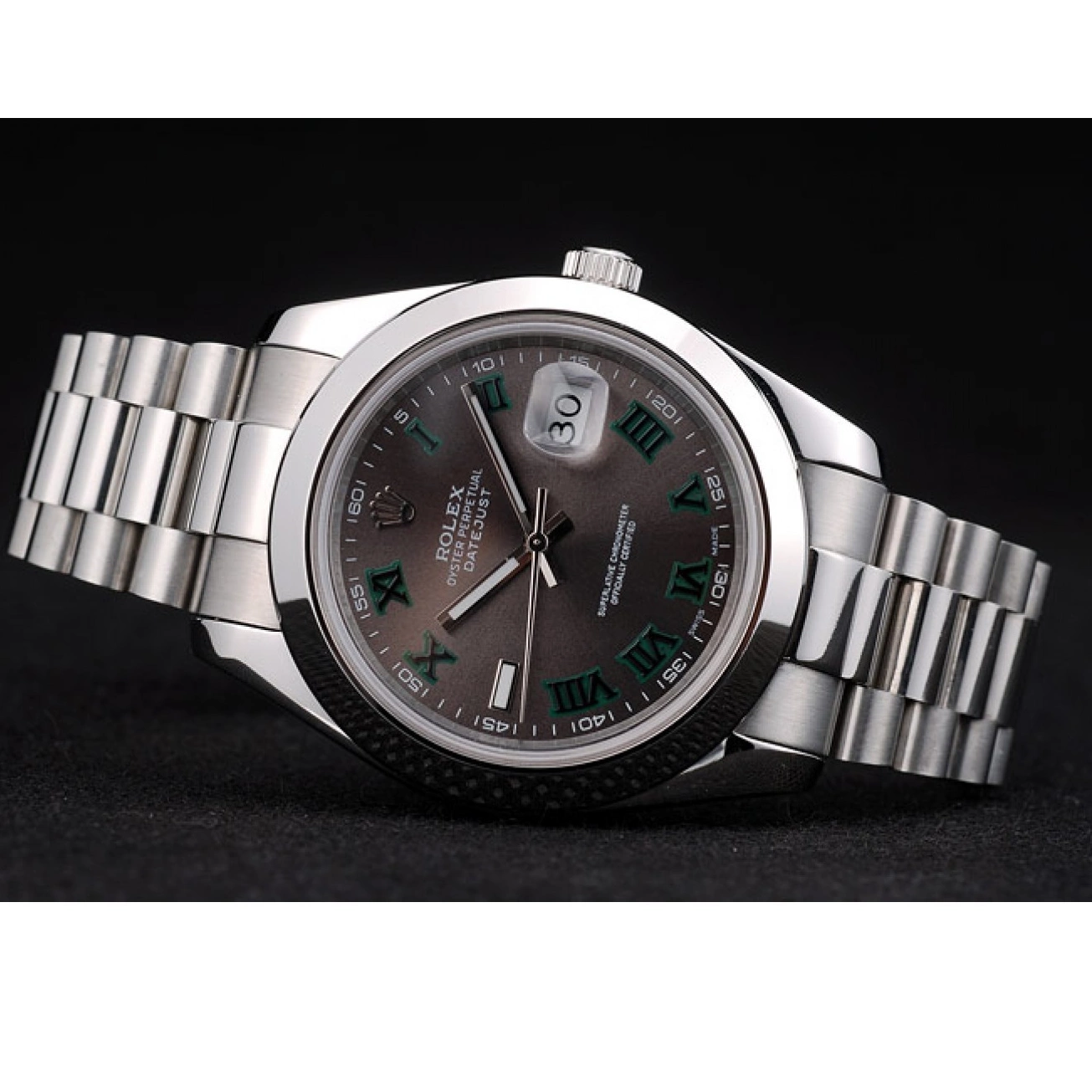 Good copy rolex watches Bezel DateJust Grey 42000 Polished Dial Rolex Stainless Steel Swiss 0223