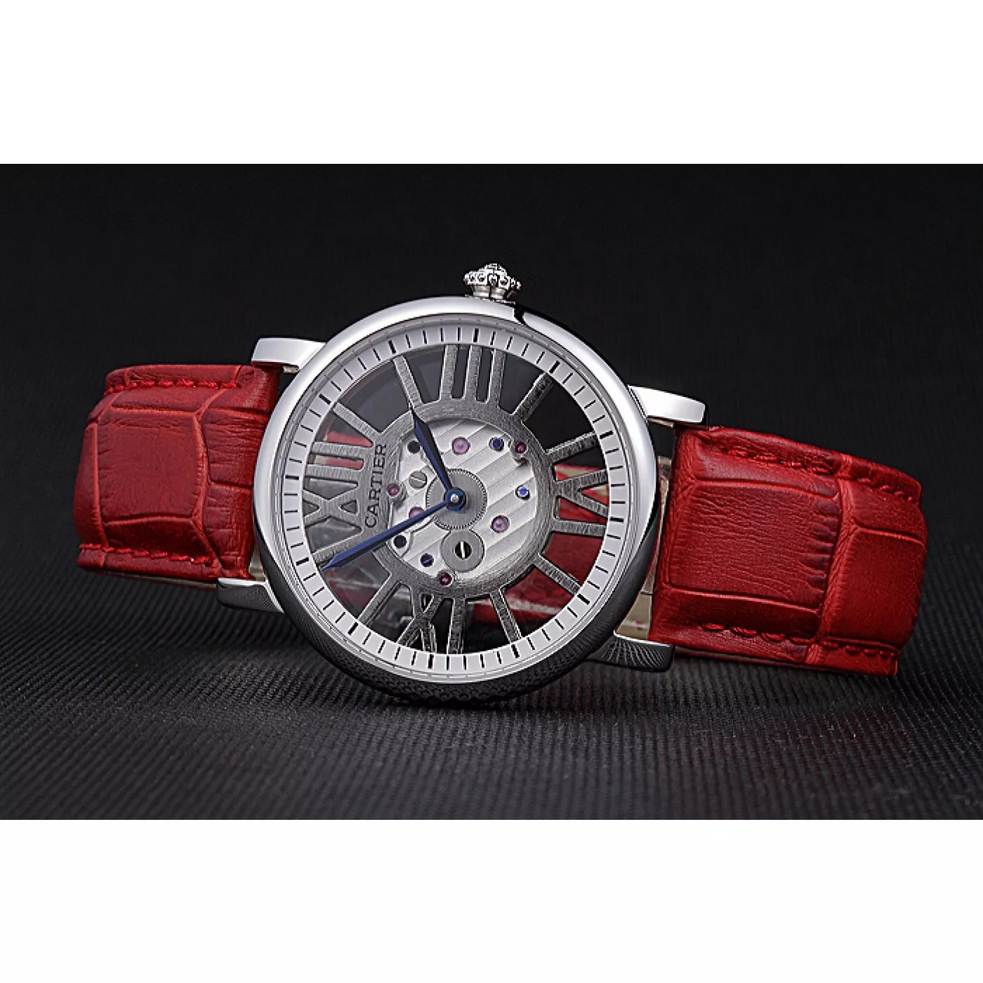 AAA replica watch Cartier Rotonde Skeleton Flying Tourbillon Red 621967 0204