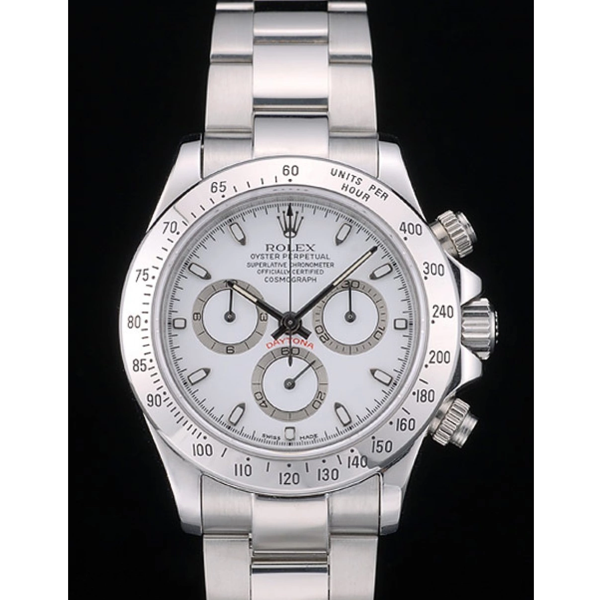 AAA replica watch Dial White Rolex Daytona Steel Swiss Stainless Bracelet 80297 0217