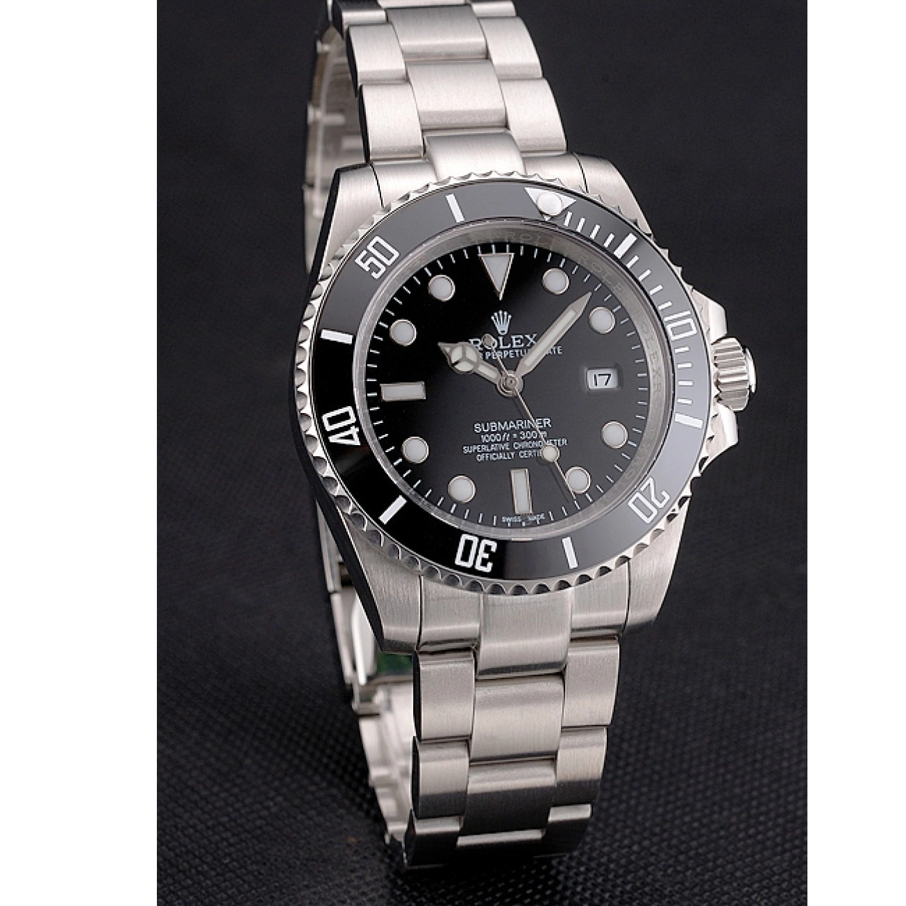 Good copy rolex watches Submariner Steel Rolex Stainless And Bracelet Dial Bezel Black Date Swiss Small And Case 0212