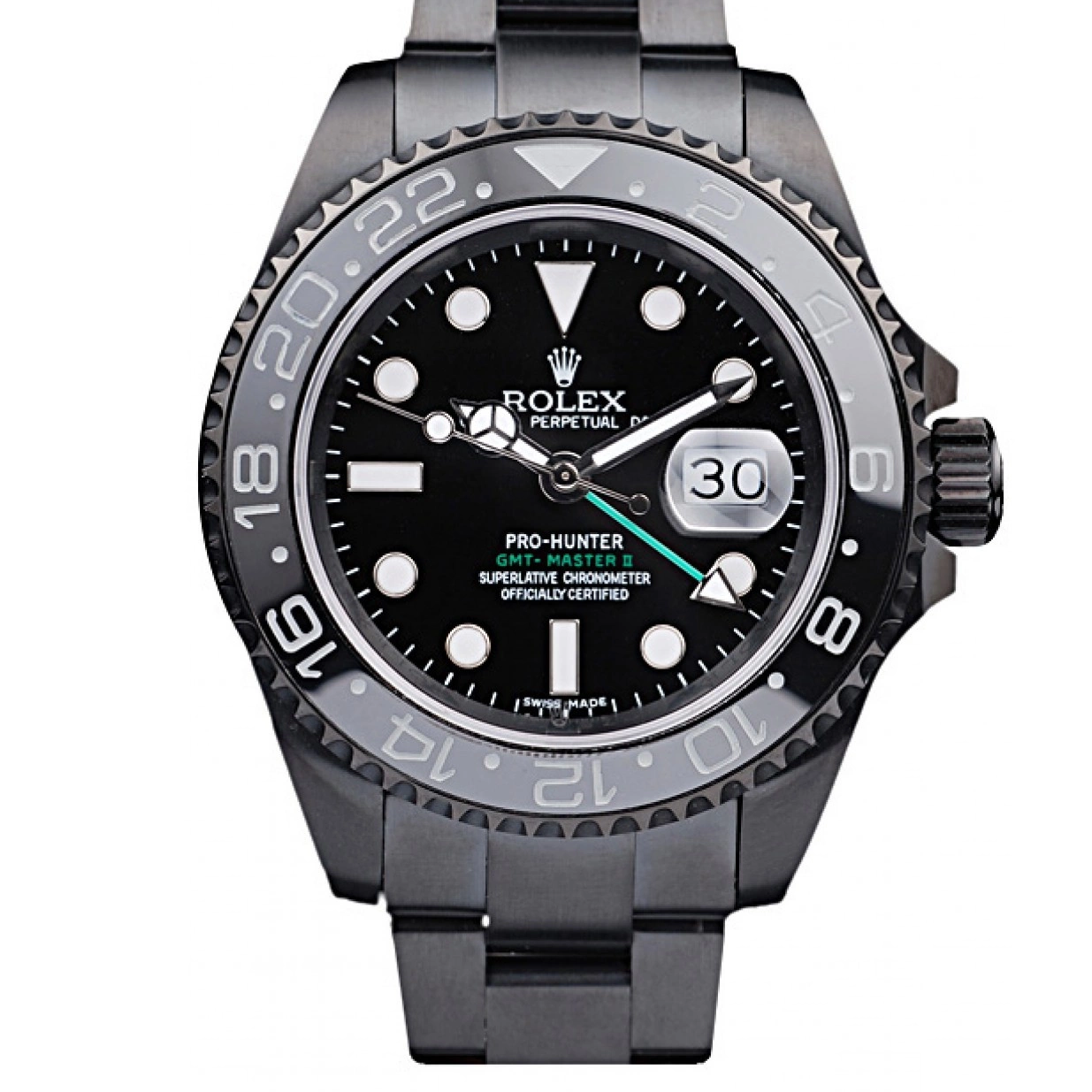 Rolex aaa copy Strap Black GMT Swiss Master Black Pro-Hunter Rolex Steel II Dial 0217