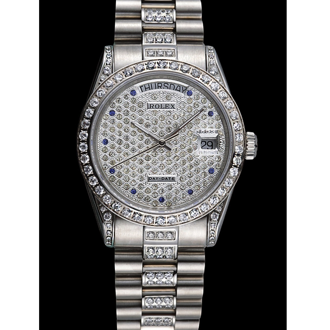 Rolex aaa copy Swiss 621612 Rolex Day-Date Diamonds-srl182 0220