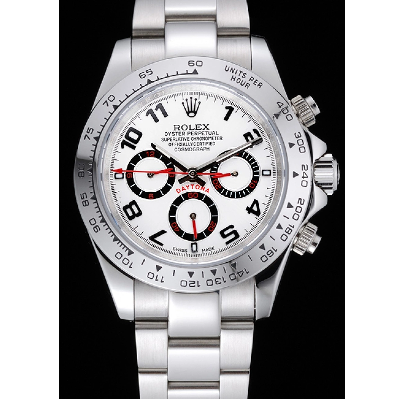 Rolex copies cheap 1454242 White Bezel Dial Cosmograph Steel Daytona White Stainless Rolex 0210