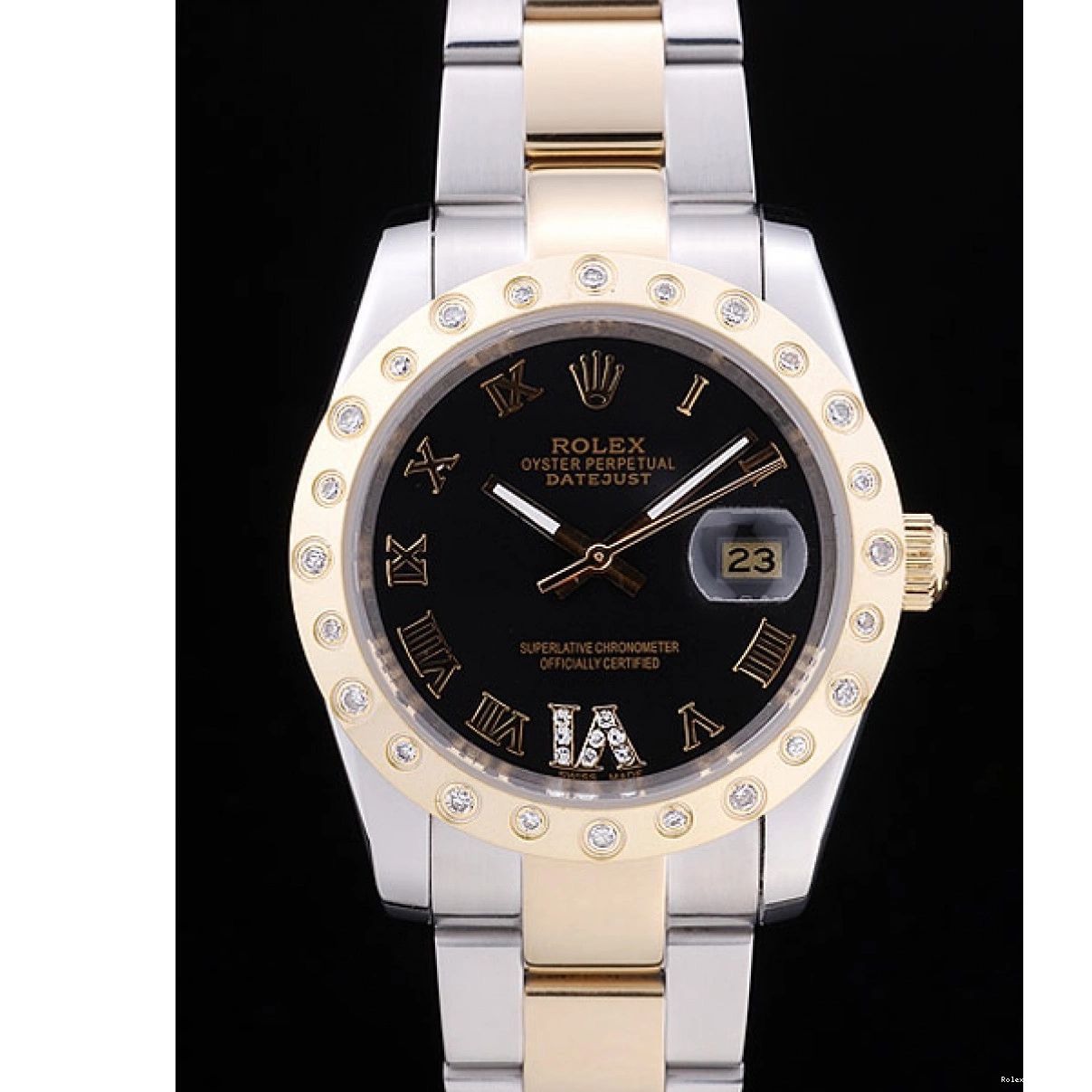 Rolex copies cheap Dial 7463 Diamond Bezel Rolex Black Datejust 0227