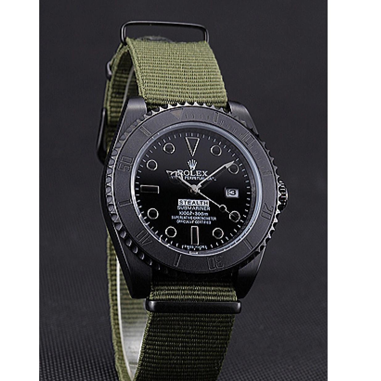 AAA replica watch 621995 Stealth Rolex Olive Submariner 0210