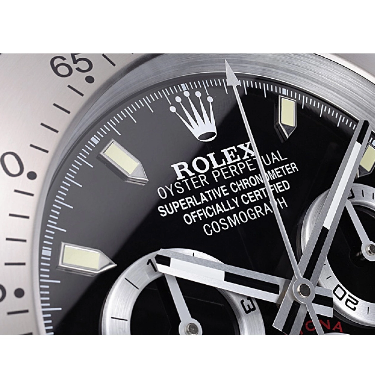 Rolex aaa copy Silver-Black Cosmograph Daytona Rolex 621909 Clock Wall 0221