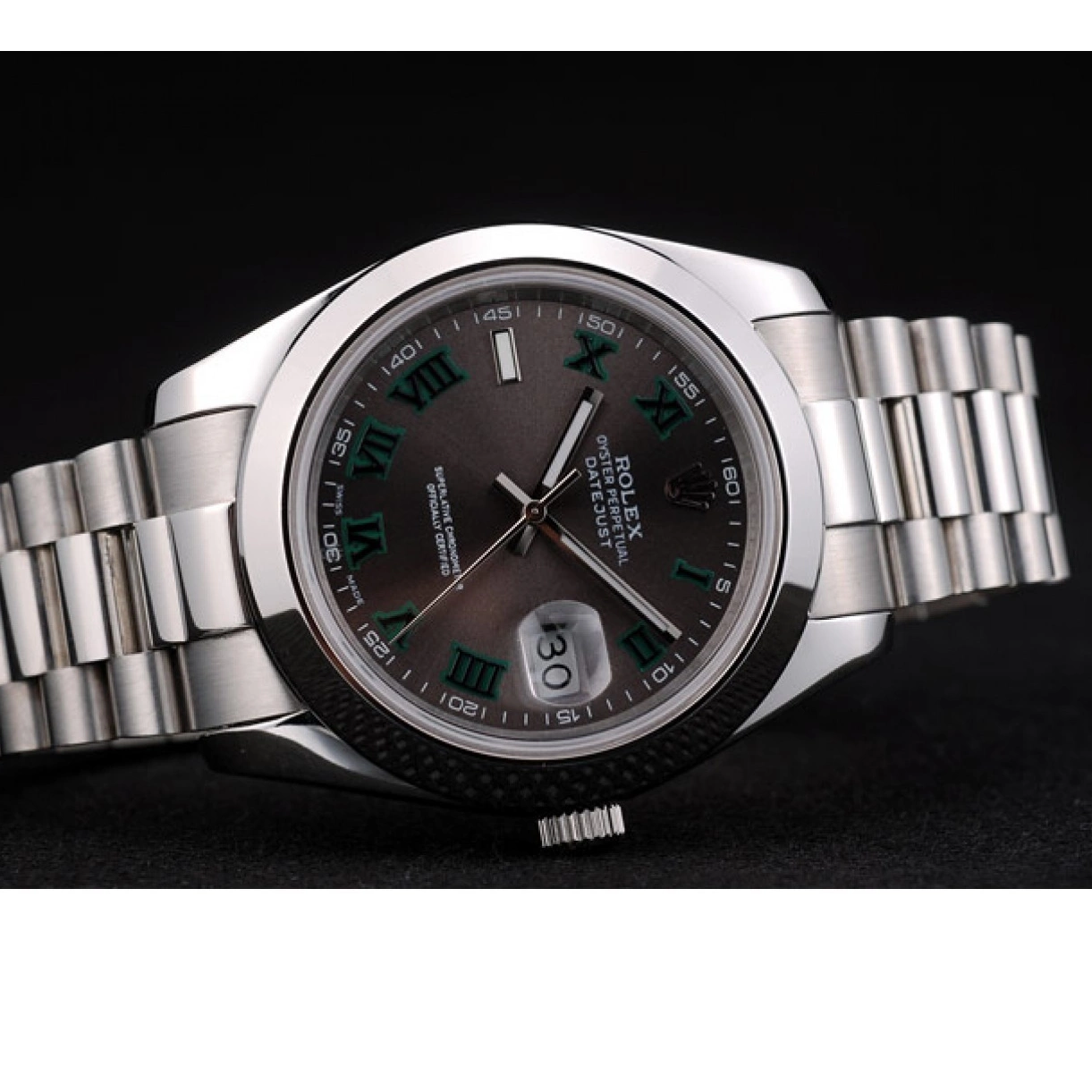 Good copy rolex watches Bezel DateJust Grey 42000 Polished Dial Rolex Stainless Steel Swiss 0223