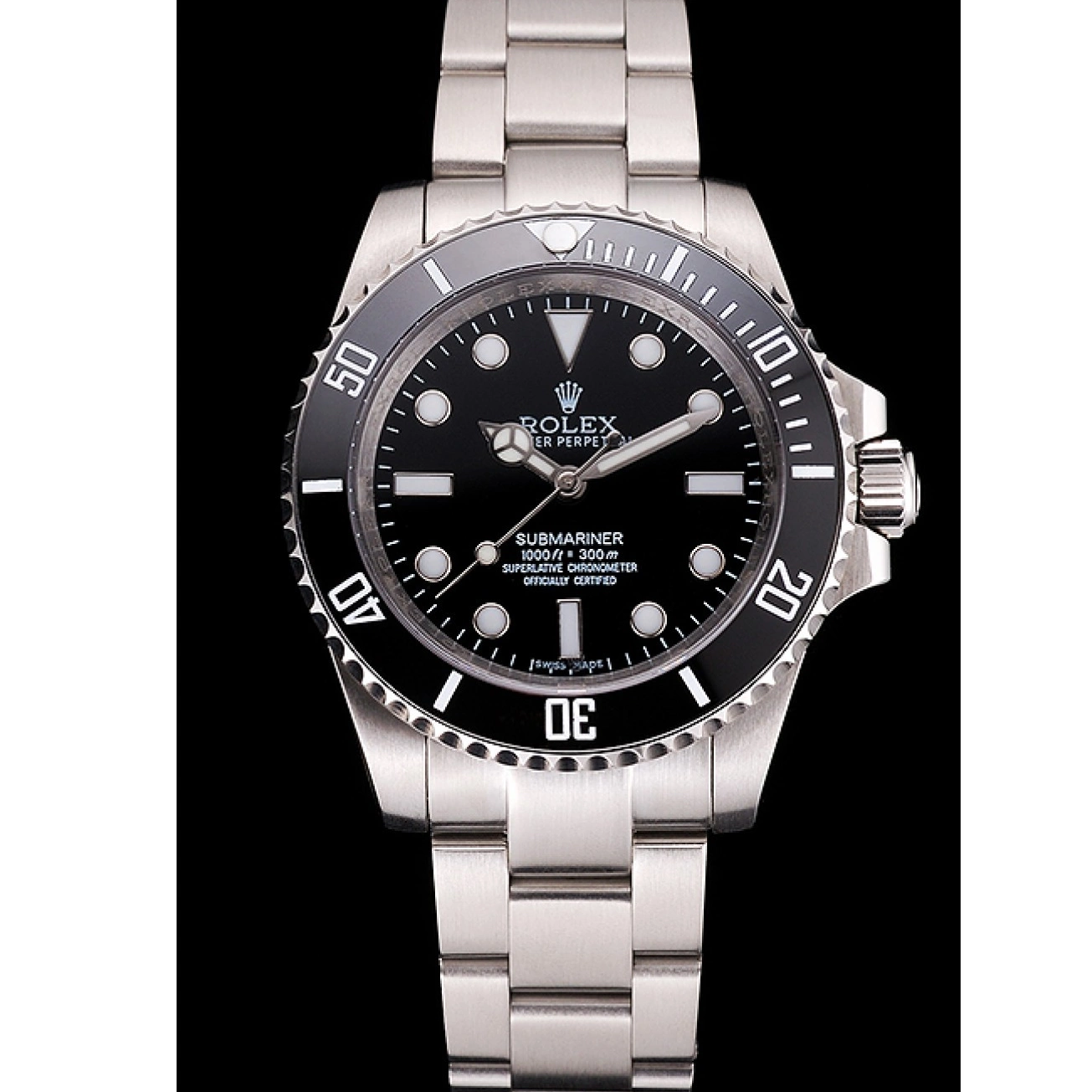 AAA replica watch Bracelet Dial And And Rolex No Submariner Bezel Case Stainless Black Steel Date Swiss 0222