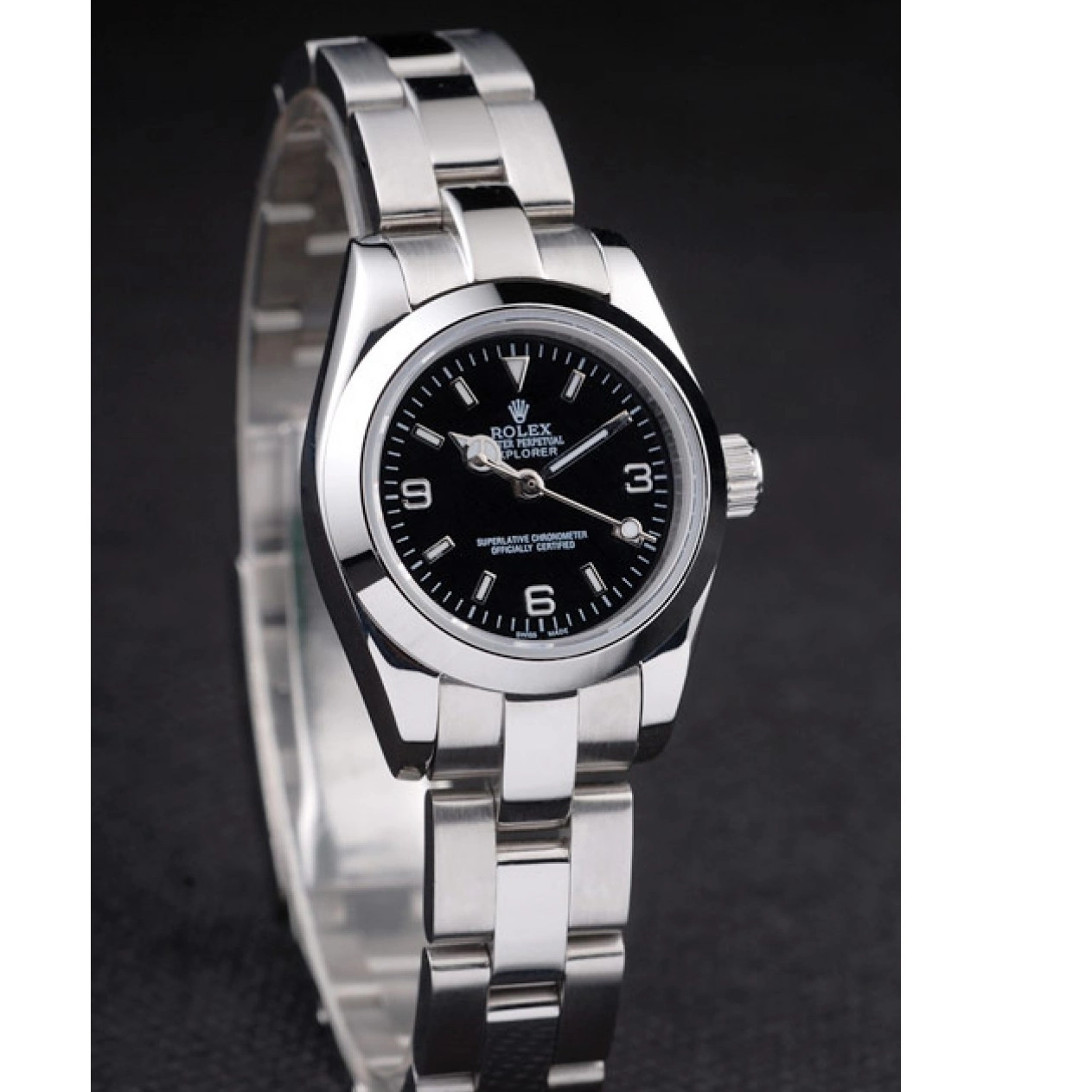 Rolex copies cheap Black Explorer Stainless Polished Steel 98089 Dial Rolex 0218