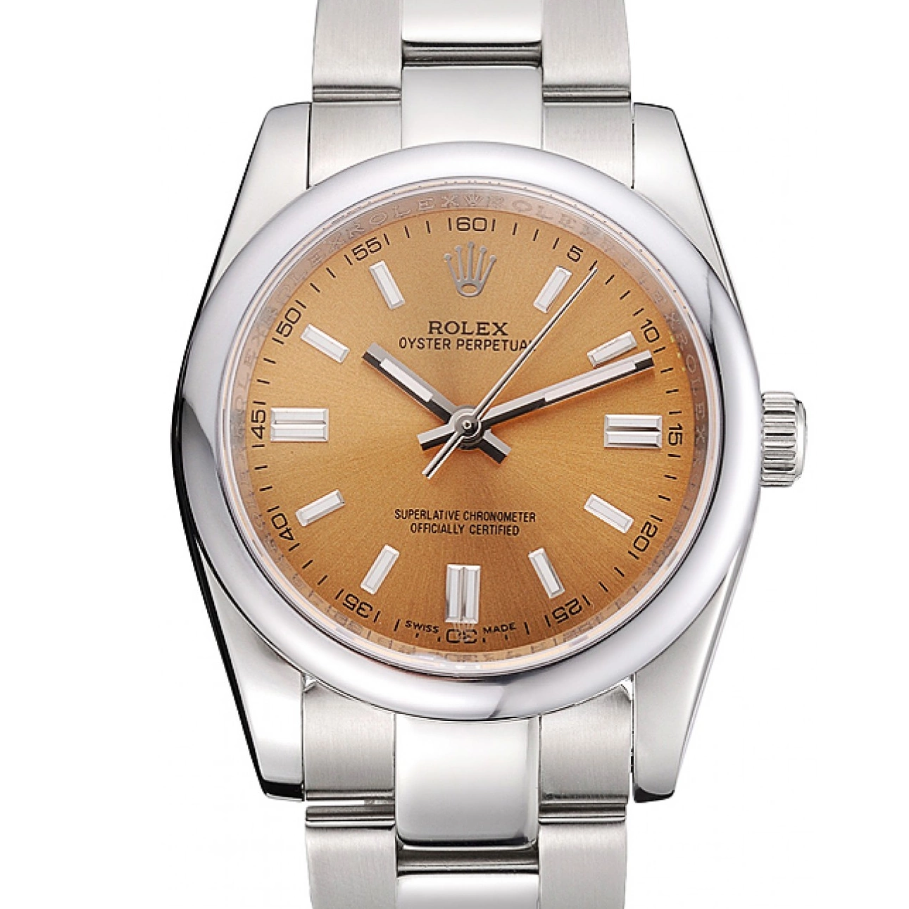 Rolex aaa copy Stainless DateJust 622639 Dial Rolex Bracelet Steel Perpetual Steel Champagne Oyster Stainless Case 0221