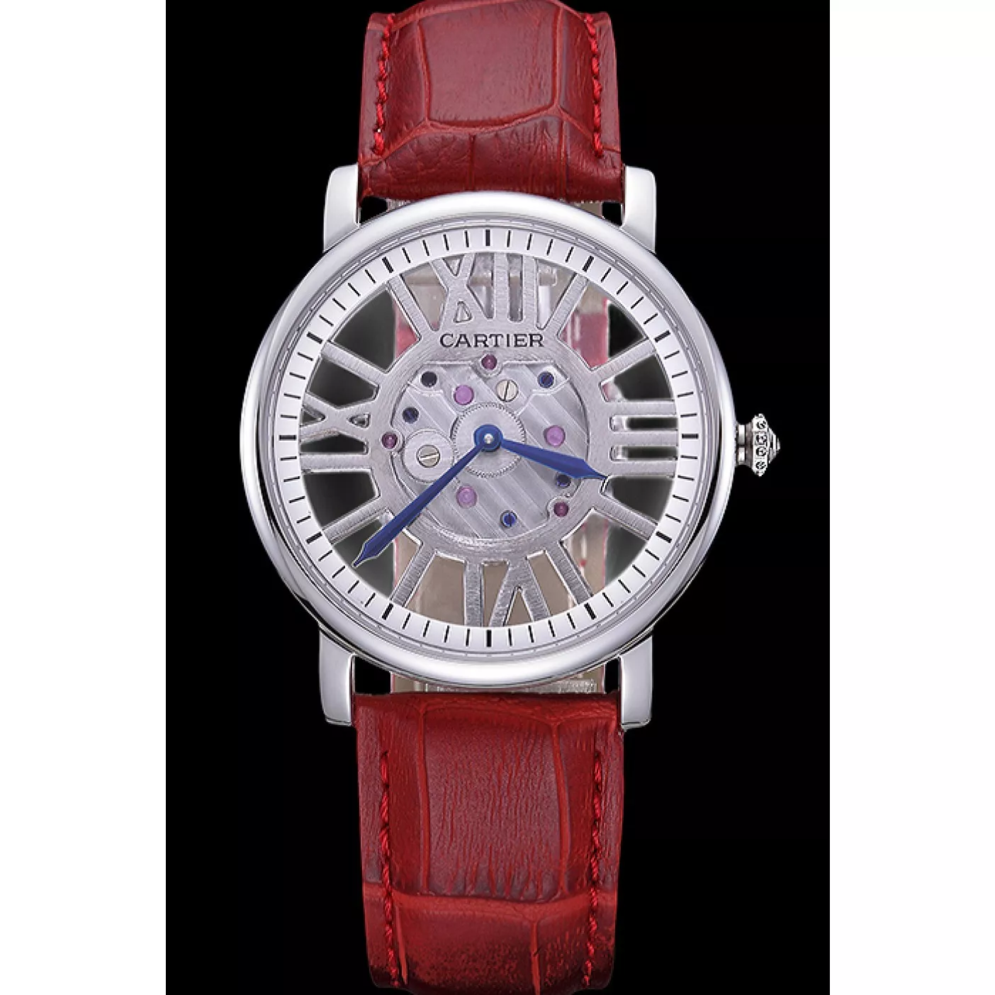 AAA replica watch Cartier Rotonde Skeleton Flying Tourbillon Red 621967 0204