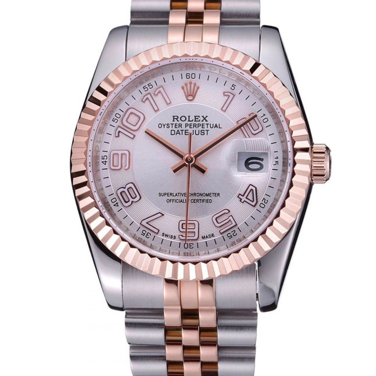 Bracelet Dial 622544 Gold Steel and DateJust Stainless Rolex White 0305