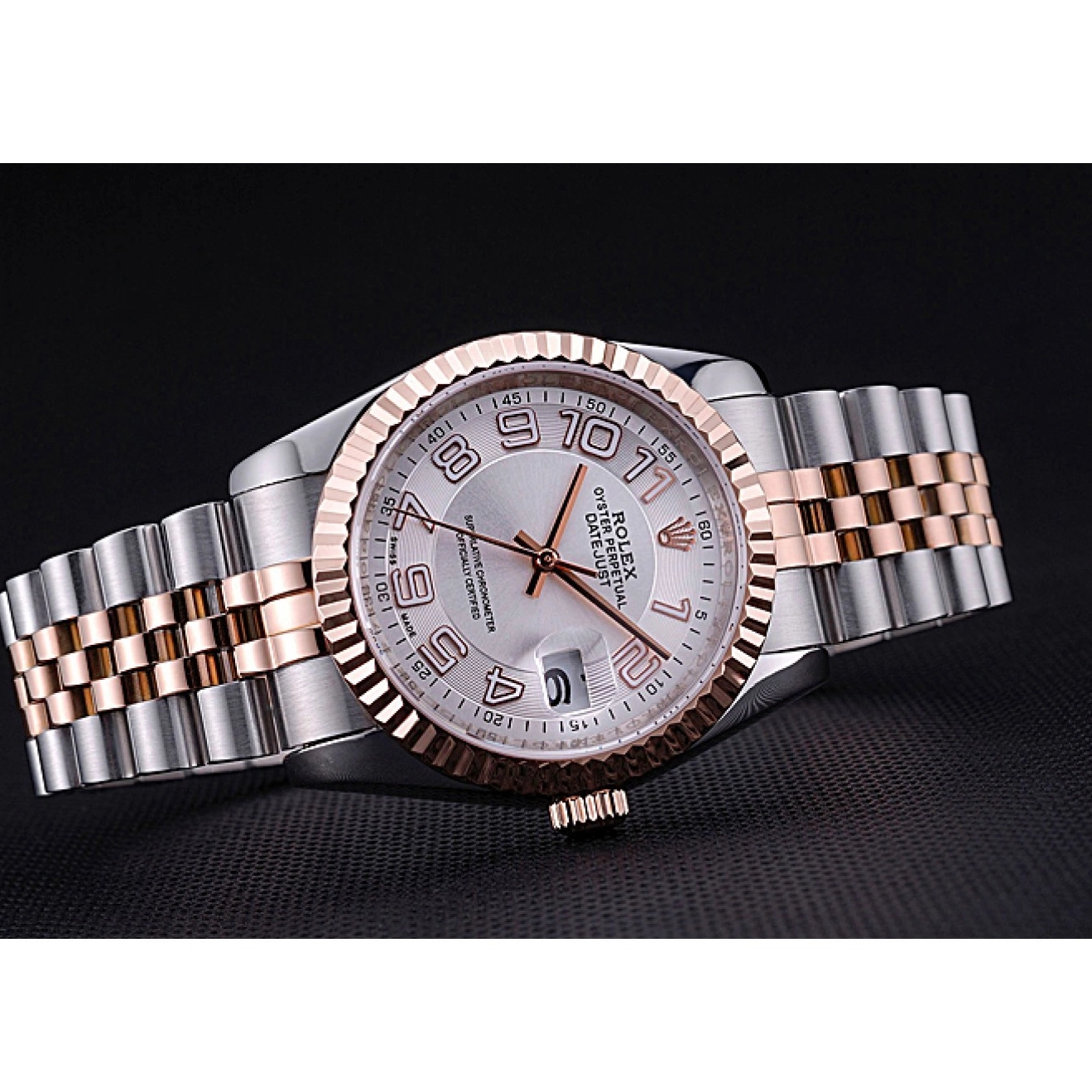 Rolex aaa copy Bracelet Dial 622544 Gold Steel and DateJust Stainless Rolex White 0305